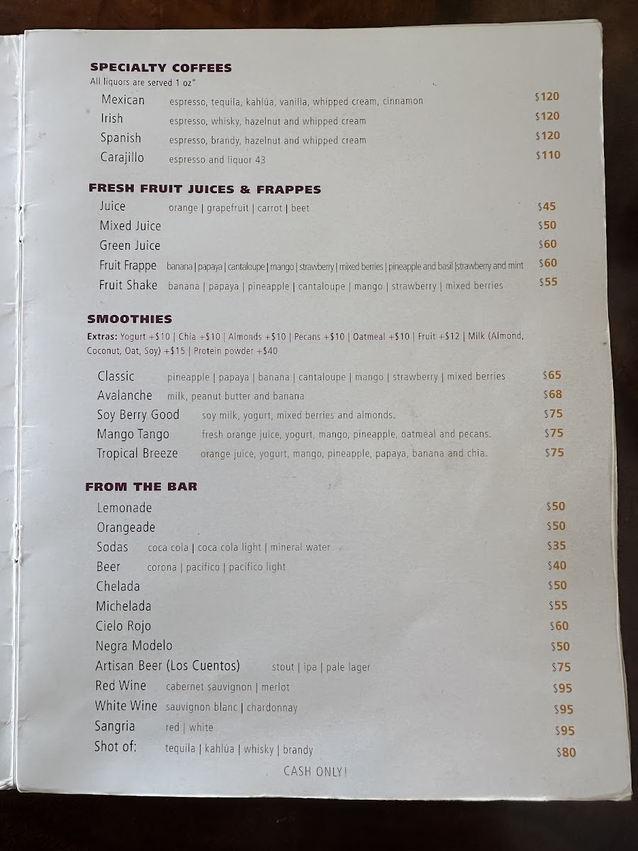A Page In The Sun Menu - Image 6